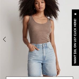 Madewell Baggy Jean Shorts NWT 32